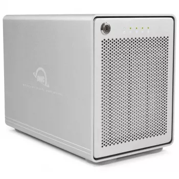 OWC Mercury Elite Pro Quad - HDD korpusas - 2,5/3,5 colio - Serial ATA III - USB 3.1 Gen 2 Type-C - sidabrinis