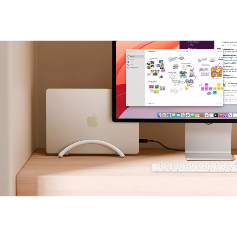 Twelve South BookArc Flex vertikalus nešiojamojo kompiuterio stovas, skirtas MacBook - baltas