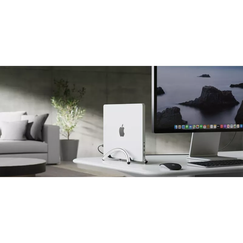 Twelve South BookArc Flex vertikalus nešiojamojo kompiuterio stovas, skirtas MacBook - chromuotas