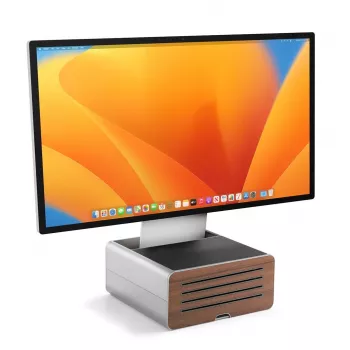 Twelve South HiRise Pro Monitor Stovas su Laikymo Vieta, skirta iMac / Studio Display, sidabrinis