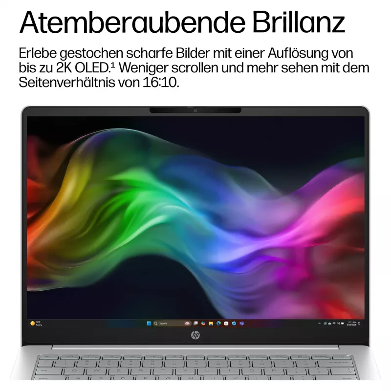 HP OmniBook 3 14-hz0155ng 14 inch WUXGA IPS nešiojamas kompiuteris, Qualcomm Snapdragon X1-26-100, 16GB RAM, 512GB SSD, Windows 11 Home