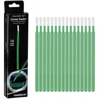 Visible Dust MXD Swabs Corner Green - 12 vnt. pakuotė, skirta APS-C jutiklio valymui