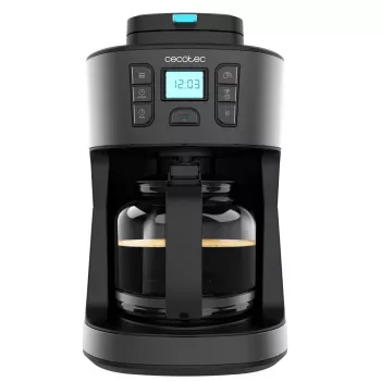 Cecotec Coffee 66 Grind & Drop lašininis kavos virimo aparatas su kūgine malūnėle, 1,2 l, 900 W, juodas