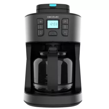 Cecotec Coffee 66 Grind & Drop lašininis kavos virimo aparatas su kūgine malūnėle, 1,2 l, 900 W, juodas