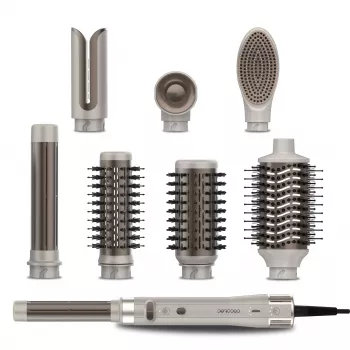 Cecotec CeramicCare 8in1 AirGlam Gyro plaukų formavimo prietaisas, šampano spalvos
