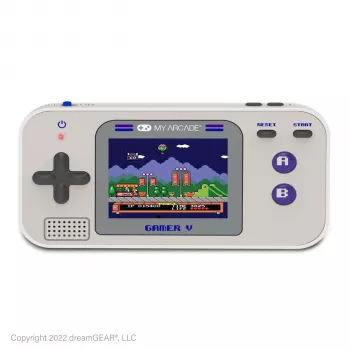 dreamGEAR My Arcade Gamer V Classic nešiojama žaidimų konsolė su 220 žaidimų, pilka/violetinė