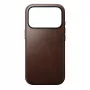 NOMAD Modern Leather Case, skirtas iPhone 17 Pro – Rustic Brown Horween oda su MagSafe