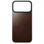 Nomad Modern Leather Back Case, skirta Apple iPhone 17 Pro Max, suderinama su MagSafe, iš pilno grūdo Horween odos, Rustic Brown