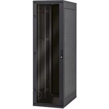 TRITON 19-Inch Floor Standing Cabinet 18U 600x600mm Black Tempered Glass Door 800kg Load Capacity