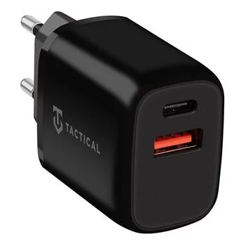 Automobilinis įkroviklis Tactical Base Plug Dual Black su 2 USB-A prievadais, 3,1 A, 15,5 W