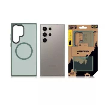 Taktinis nugarėlės dangtelis MagForce Hyperstealth, skirtas Samsung Galaxy S24 Ultra, miško žalios spalvos