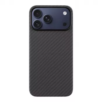 Taktinis nugarėlės dangtelis MagForce Aramid, skirtas Apple iPhone 17 Pro Max, juodas