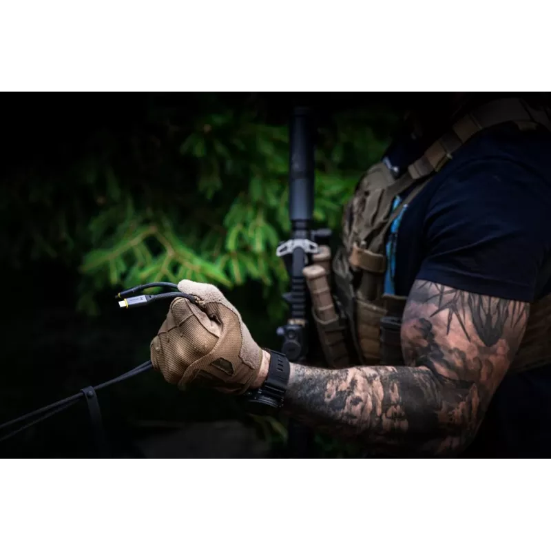 Tactical Fast Rope Aramid 2.0 laidas USB-C/USB-C 1m