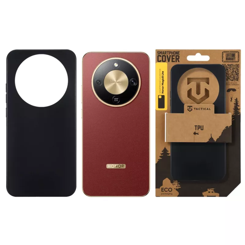 Taktinis galinis dangtelis TPU Magic8 Lite juodas