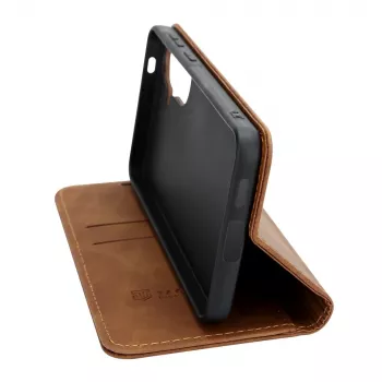 Taktinis dėklas-knyga Xproof Galaxy A37 Purvo rudos spalvos