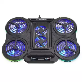 Rampage PROTE R6 nešiojamojo kompiuterio aušinimo stovas, 10-17 colių, RGB
