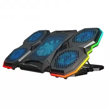 Rampage X-RANGER 9-17 RGB reguliuojamas nešiojamojo kompiuterio aušinimo padėklas