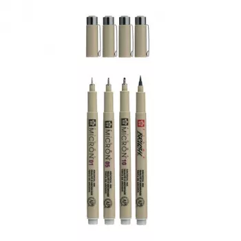 Sakura Pigma Micron Fineliner rašiklių rinkinys Cool Gray 4 vnt.