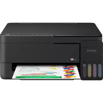 Epson EcoTank L3351 Daugiafunkcis spausdintuvas - Spalvotas - A4 - Spausdinimas, Skenavimas, Kopijavimas - Rašalinis - 33 ppm Juodraštinis juodai - USB, Wi-Fi, Wi-Fi Direct - Juodas