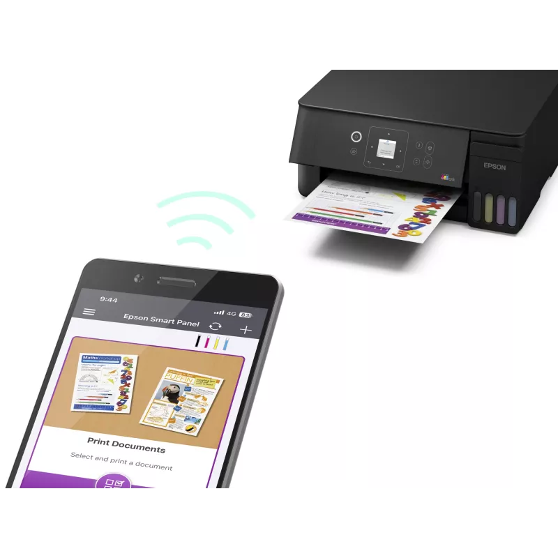 Epson EcoTank L3361 Daugiafunkcis rašalinis spausdintuvas - Spalvotas - A4 - 33 ppm (Juodraštinis) - Wi-Fi - USB - Juodas