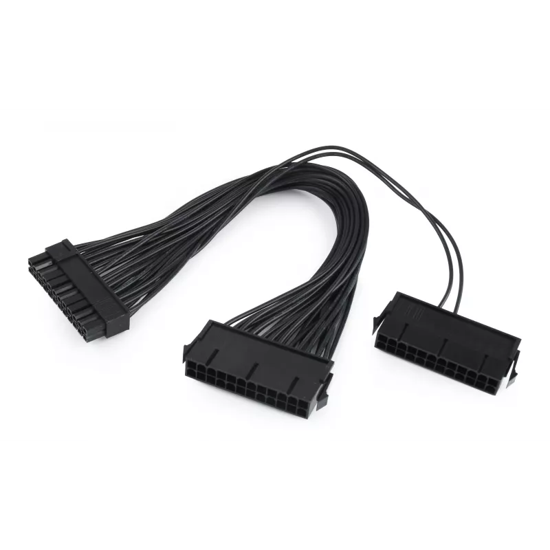 GEMBIRD CC-PSU24-01 24 kontaktų ATX maitinimo ilginimo laidas, kištukas į lizdą, 30 cm, juodas