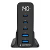 GEMBIRD TA-UC-2A3C-PD140-01-BK GaN 100W 5-Port USB-C & USB-A Fast Charger Black