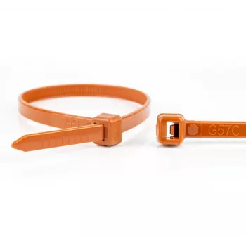 WKK Plastikinis kabelio raištis rudas 300x4,8mm 100 vnt.