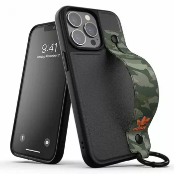 Adidas OR Hand Strap Case, skirta iPhone 13 Pro/13 6,1 col. juoda-žalia