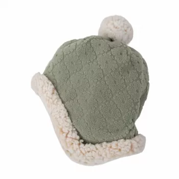 Lodger Double-Layer Winter Fleece Hat Elm Sage Green 1-2 Years