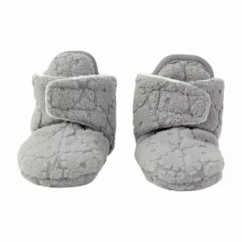Lodger Fleece Drizzle Baby Booties su neslystančiu padu, pilki, 6-12 mėn.
