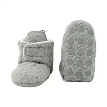 Lodger Fleece Drizzle Baby Booties su neslystančiu padu, pilki, 6-12 mėn.
