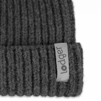 Lodger 100% Merino Wool Baby Hat Graphite Pigeon 6-12m