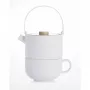 Bredemeijer Umea Tea-for-One Set White with Bamboo Lid
