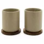 Bredemeijer Umea arbatos puodelių rinkinys 2x 200ml smėlio spalvos su padėkliukais 142025