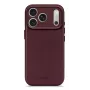Decoded Leather Backcover, skirta iPhone 17 Pro Max su MagSafe – Dark Ruby