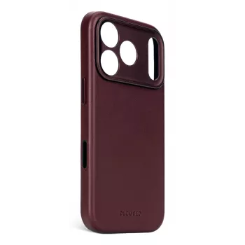 Decoded Leather Backcover, skirta iPhone 17 Pro Max su MagSafe – Dark Ruby