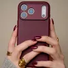 Decoded Leather Backcover, skirta iPhone 17 Pro Max su MagSafe – Dark Ruby