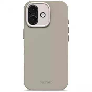 Decoded AntiMicrobial Silicone Back Cover, skirta iPhone 17, MagSafe suderinamas, minkšta taupe spalva