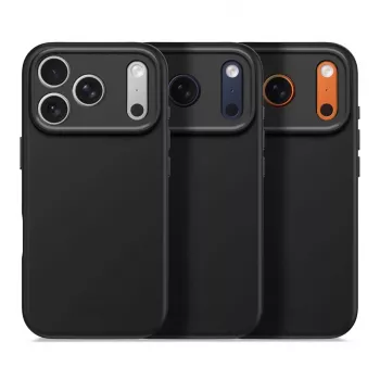 Decoded AntiMicrobial Silicone Back Cover, skirta iPhone 17 Pro su MagSafe (Phantom Black)