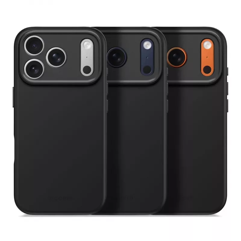 Decoded AntiMicrobial Silicone Back Cover, skirta iPhone 17 Pro su MagSafe (Phantom Black)