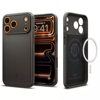 Spigen Thin Fit Mag MagSafe dėklas, skirtas iPhone 17 Pro Max (Gunmetal)