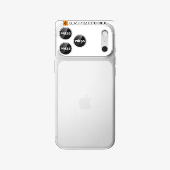 Spigen Optik Pro XL Glass EZ Fit Camera Protector, skirta iPhone 17 Pro Max, sidabrinė