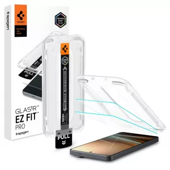 Spigen Glas.TR EZ Fit Pro AC Anti-Reflection grūdinto stiklo ekrano apsauga, skirta Samsung Galaxy S26 Ultra, permatoma – 2 vnt. pakuotė