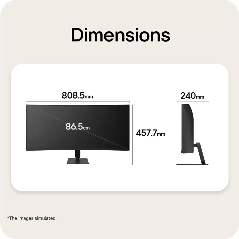 LG 34U601B-B.AEUQ 34 colių UltraWide WQHD 1800R lenktas IPS monitorius, 120Hz, HDR10, AMD FreeSync Premium