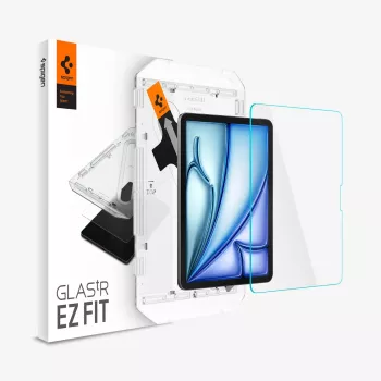 Spigen Glas.tR EZ Fit ekrano apsauga, skirta Apple iPad Air 11 6/7/8 2024-2026
