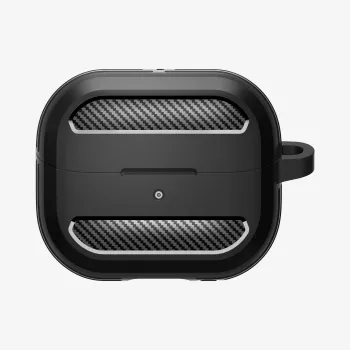 Spigen Rugged Armor dėklas, skirtas Samsung Galaxy Buds 3 / Buds 3 Pro - matinė juoda