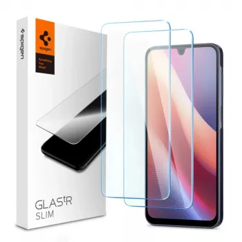 SPIGEN GLAS.tR SLIM 2-Pack grūdinto stiklo ekrano apsauga, skirta Samsung Galaxy A16 4G/5G, A26 5G, A17 4G/5G - skaidri