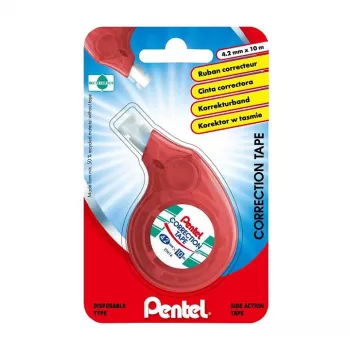 Pentel korekcinė juosta XZTN14BW 4,2 mm balta juosta peršviečiamas mėlynas/žalias dozatorius, papildomas