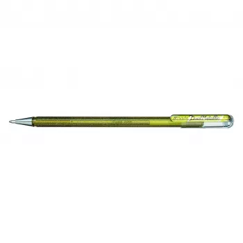 Pentel Hybrid Dual Metallic gelinis rašiklis - auksinis - 1,0 mm - su dangteliu
