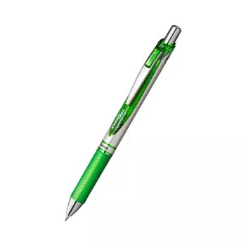 Pentel EnerGel Xm įtraukiamas gelinis rašiklis - žalias - 0,35 mm - sidabriniai akcentai